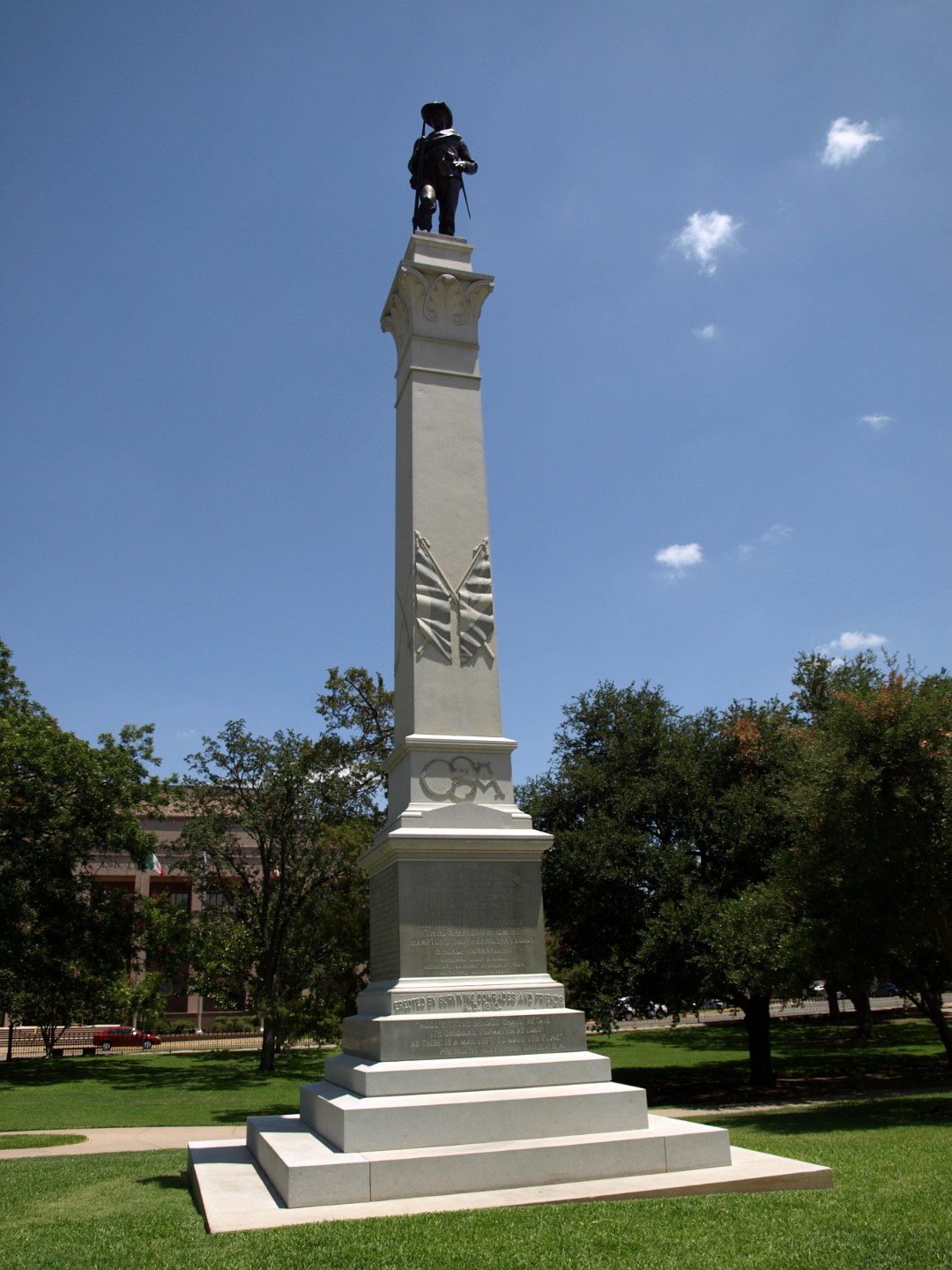 Tall Granite Monument to Hood's Texas Brigade
